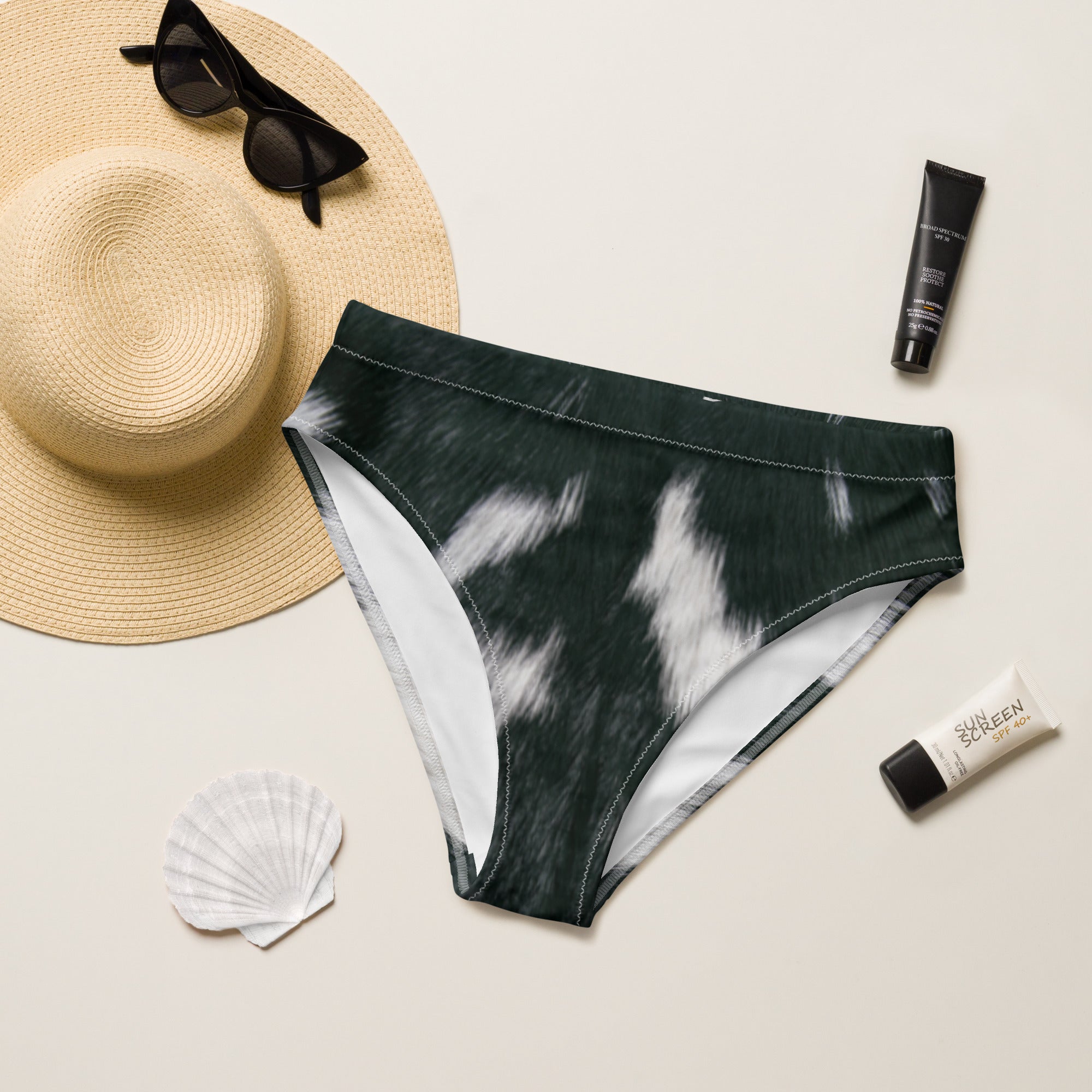 Baha Ranch Yeehaw Cow Print Bikini Bottom