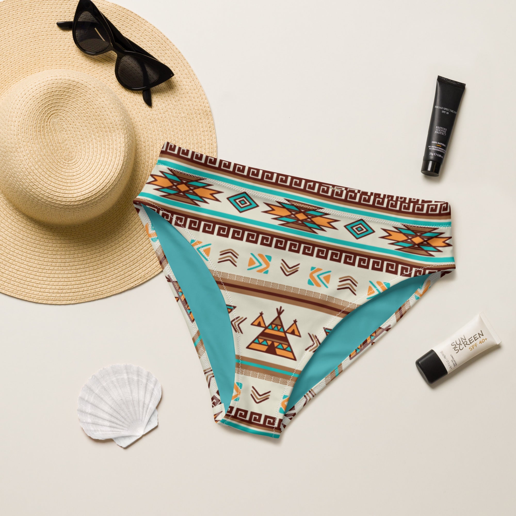 Baha Ranch Yeehaw Turquoise Teepee Bikini Bottom
