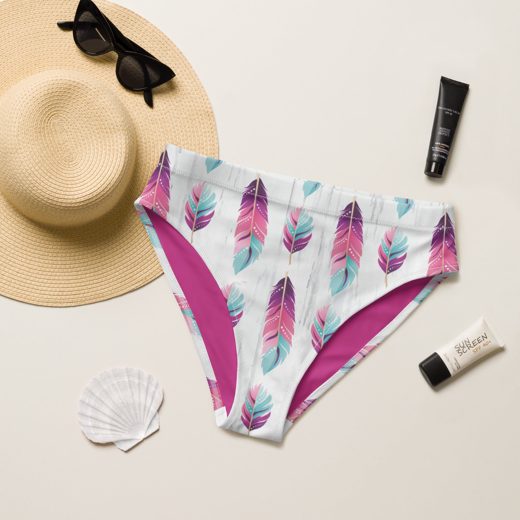 Baha Ranch Yeehaw Boho Feather Bikini Bottom