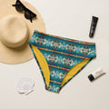 Baha Ranch Yeehaw Teal Aztec Blanket Print Bikini Bottom