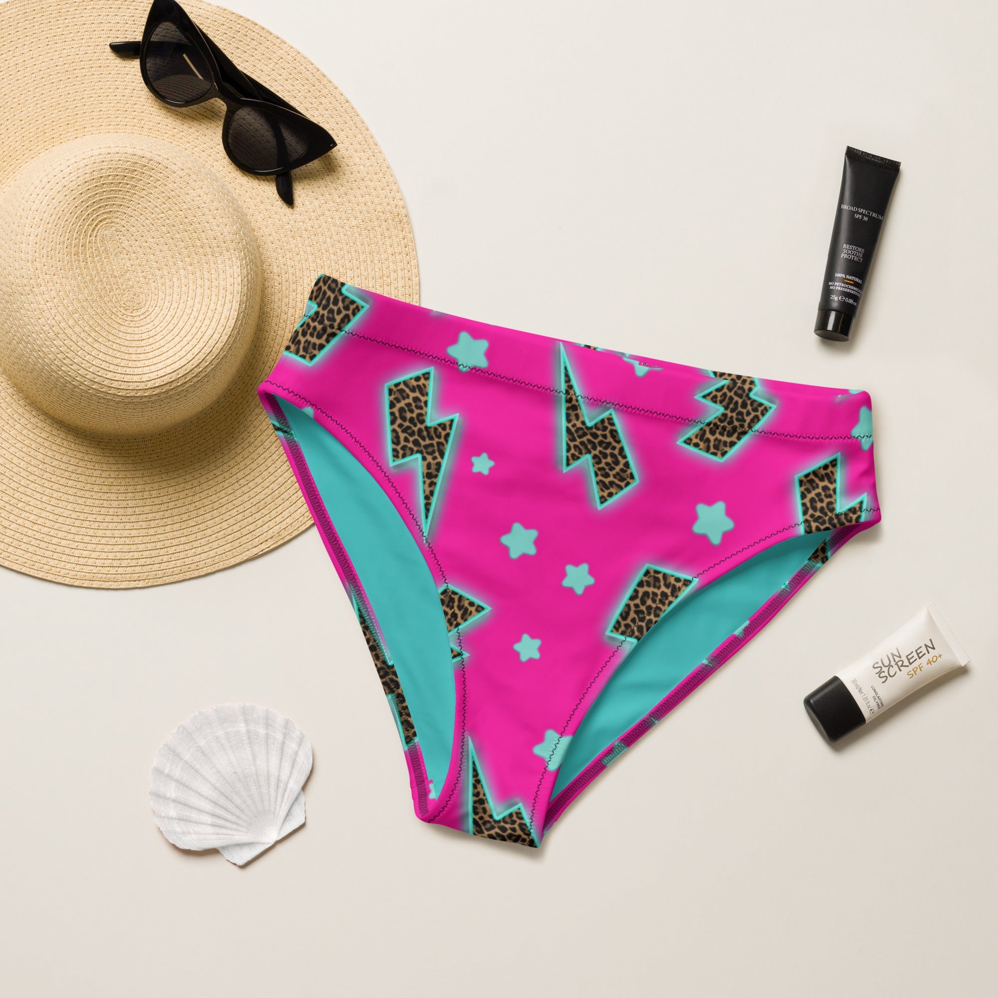 Baha Ranch Yeehaw Leopard Lightning Bikini Bottom