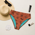 Baha Ranch Yeehaw Brown Cattle Brands Bikini Bottom