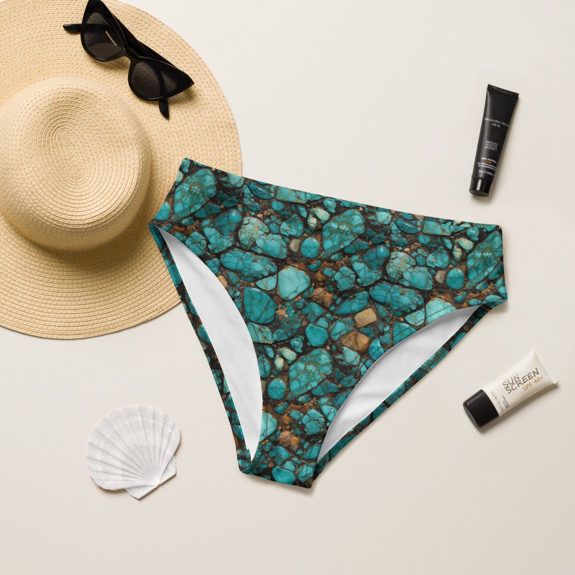 Baha Ranch Yeehaw All Turquoise Bikini Bottoms