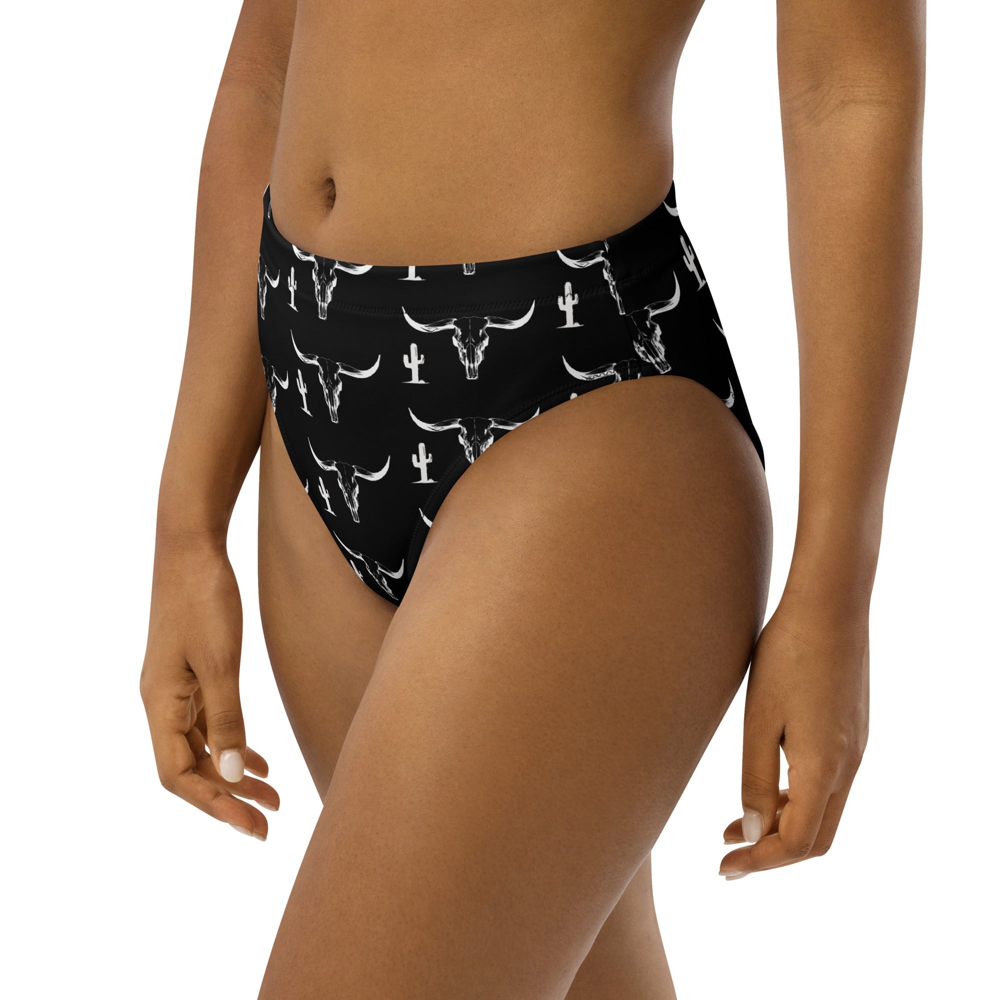 Baha Ranch Yeehaw White Bullhead Cactus Bikini Bottom