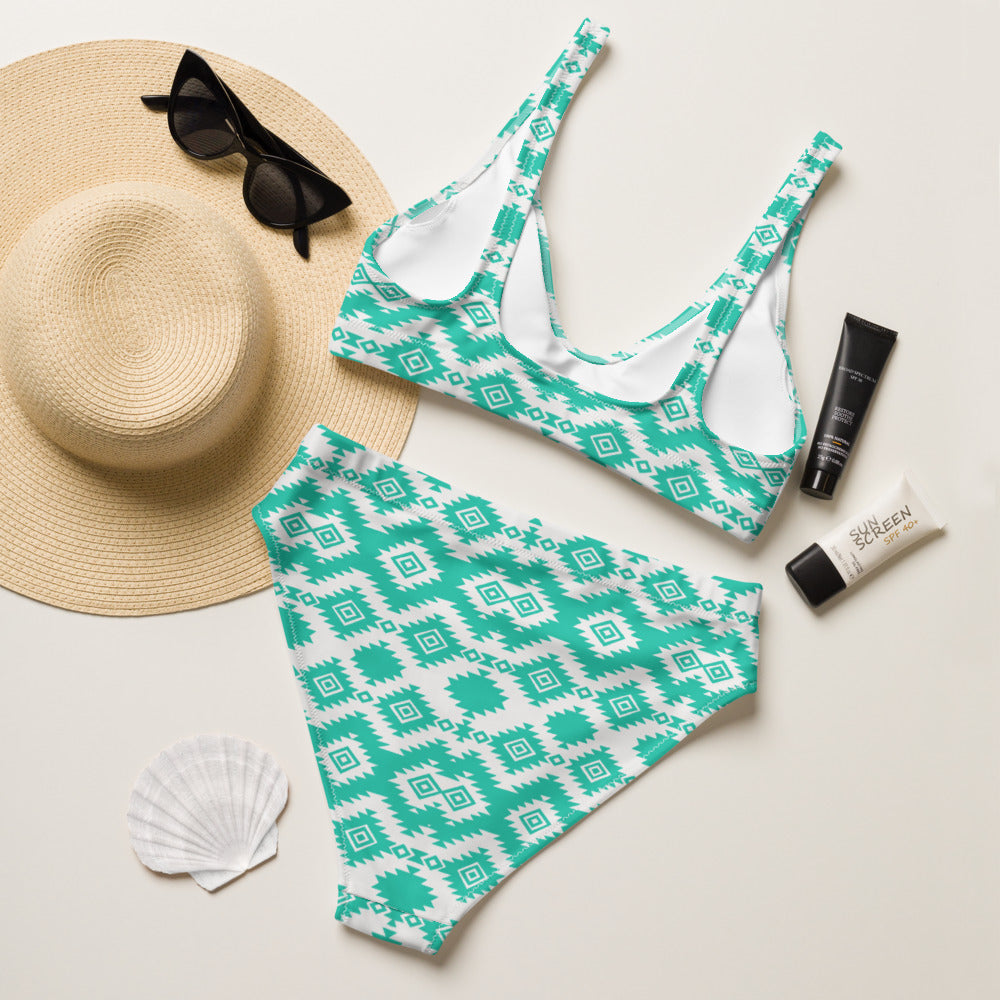 Baha Ranch Yeehaw Turquoise Aztec Bikini