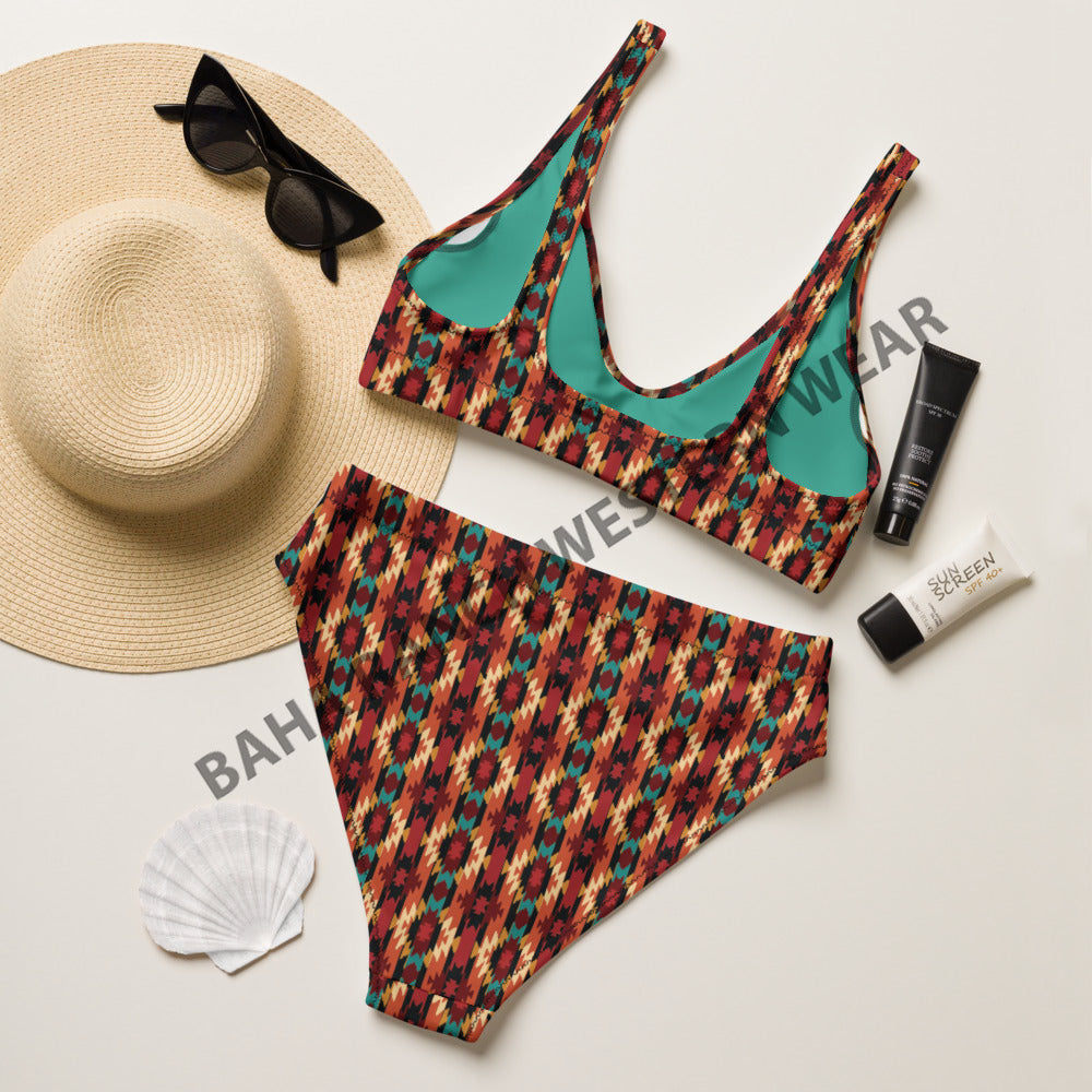 Baha Ranch Yeehaw Rust Aztec Bikini
