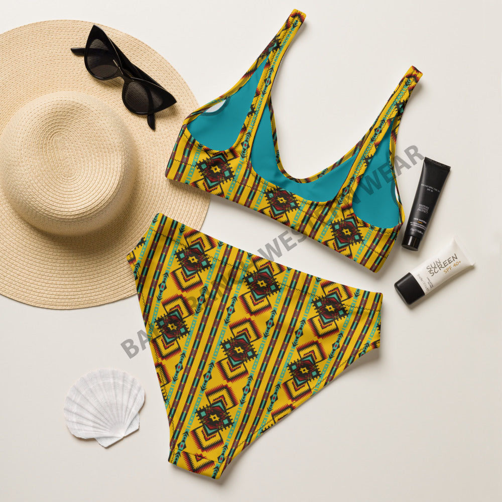 Baha Ranch Yeehaw Mustard Aztec Bikini