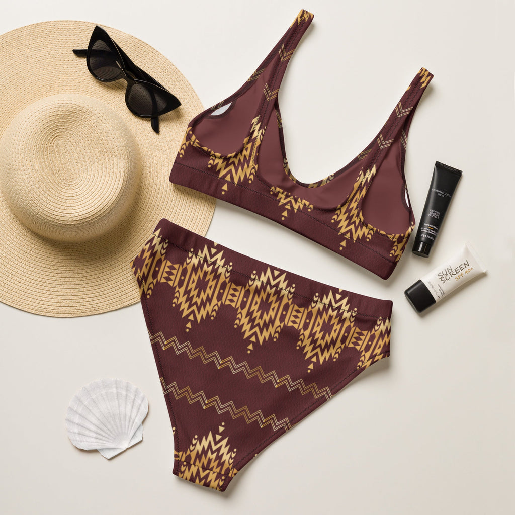 Baha Ranch Yeehaw Gold Aztec Bikini