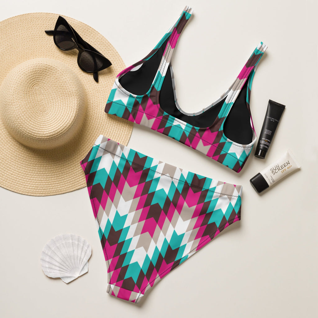 Baha Ranch Yeehaw Turquoise Pink Aztec Bikini