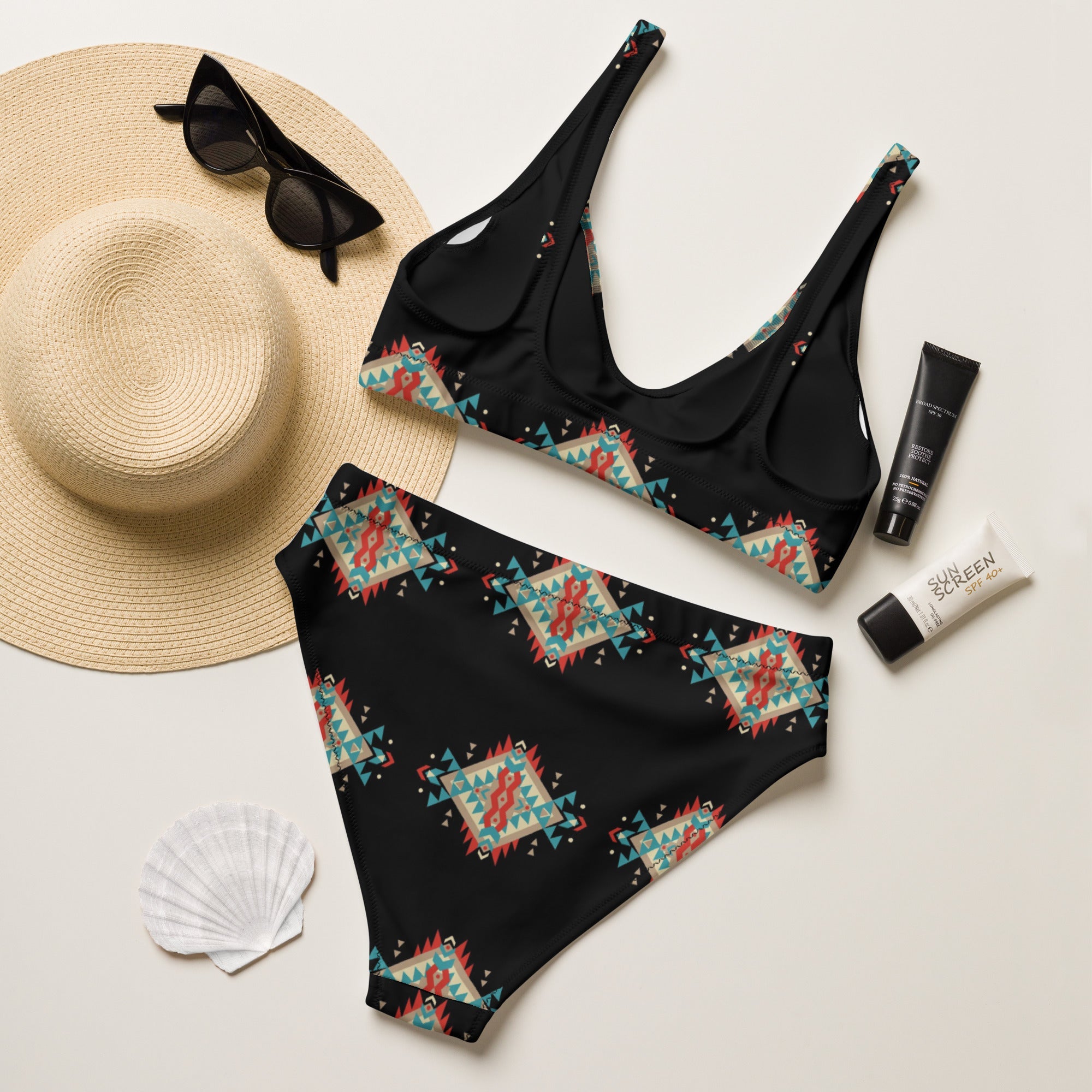 Baha Ranch Yeehaw Black Aztec Bikini