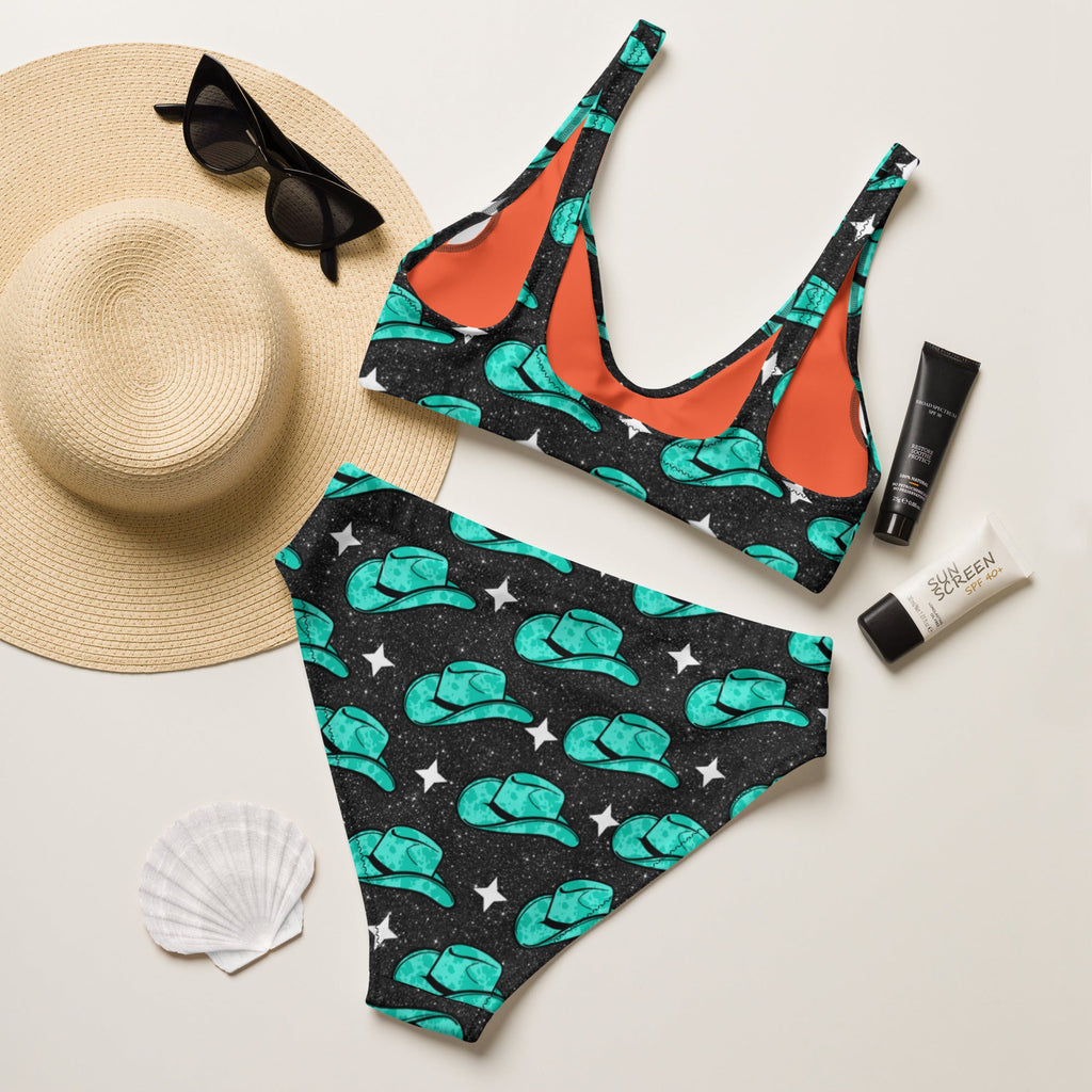 Baha Ranch Yeehaw Turquoise Hat Bikini