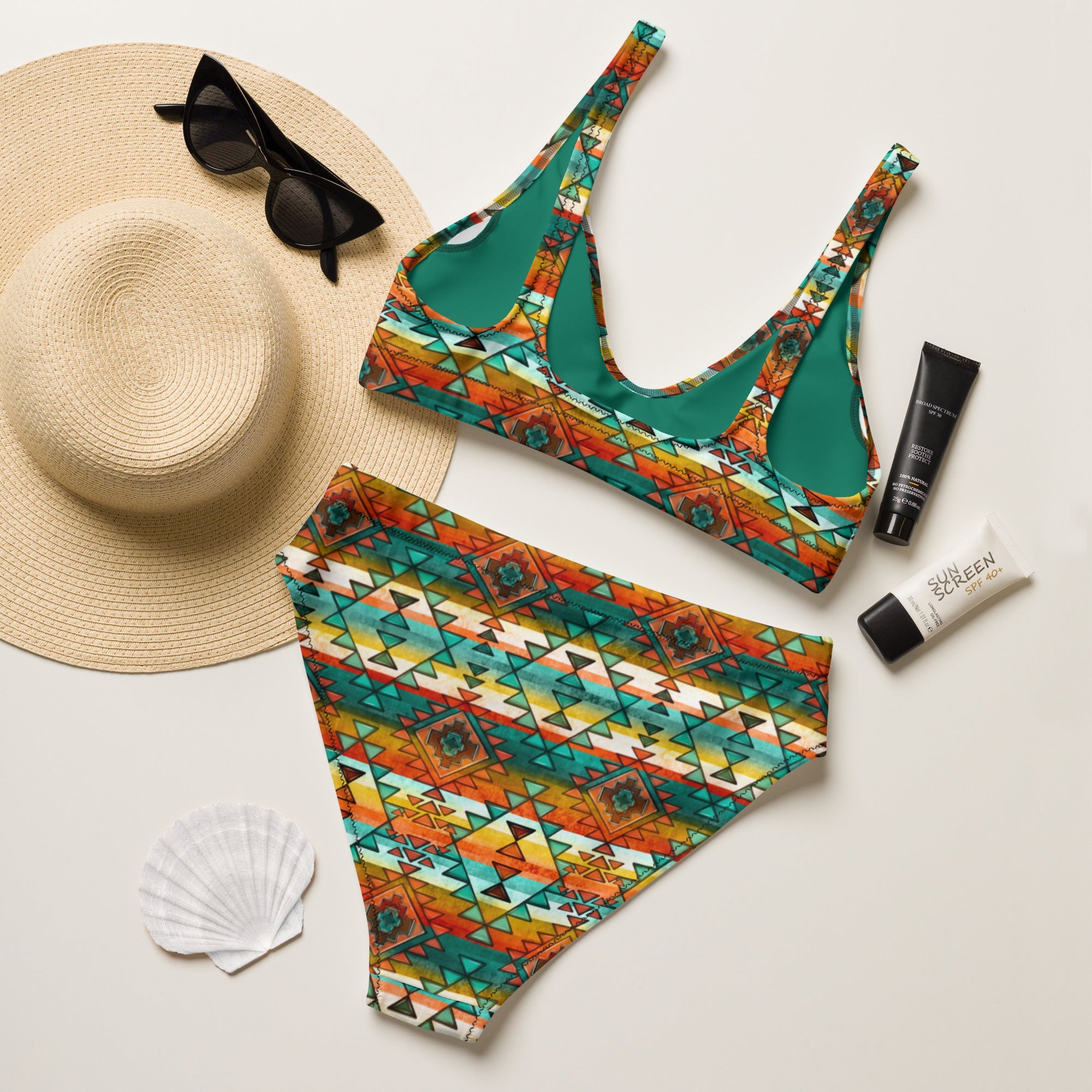 Baha Ranch Yeehaw Mustard Aztec Bikini