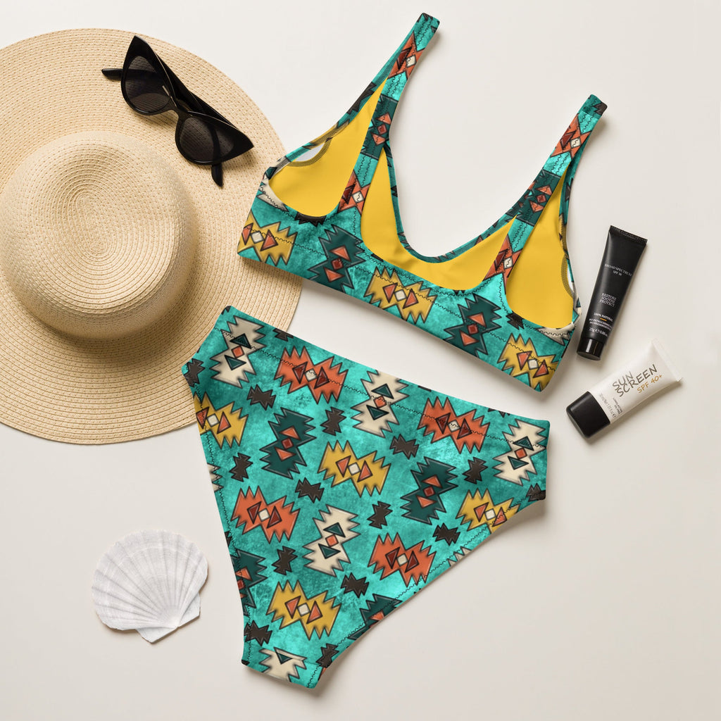 Baha Ranch Yeehaw Turquoise Aztec Bikini