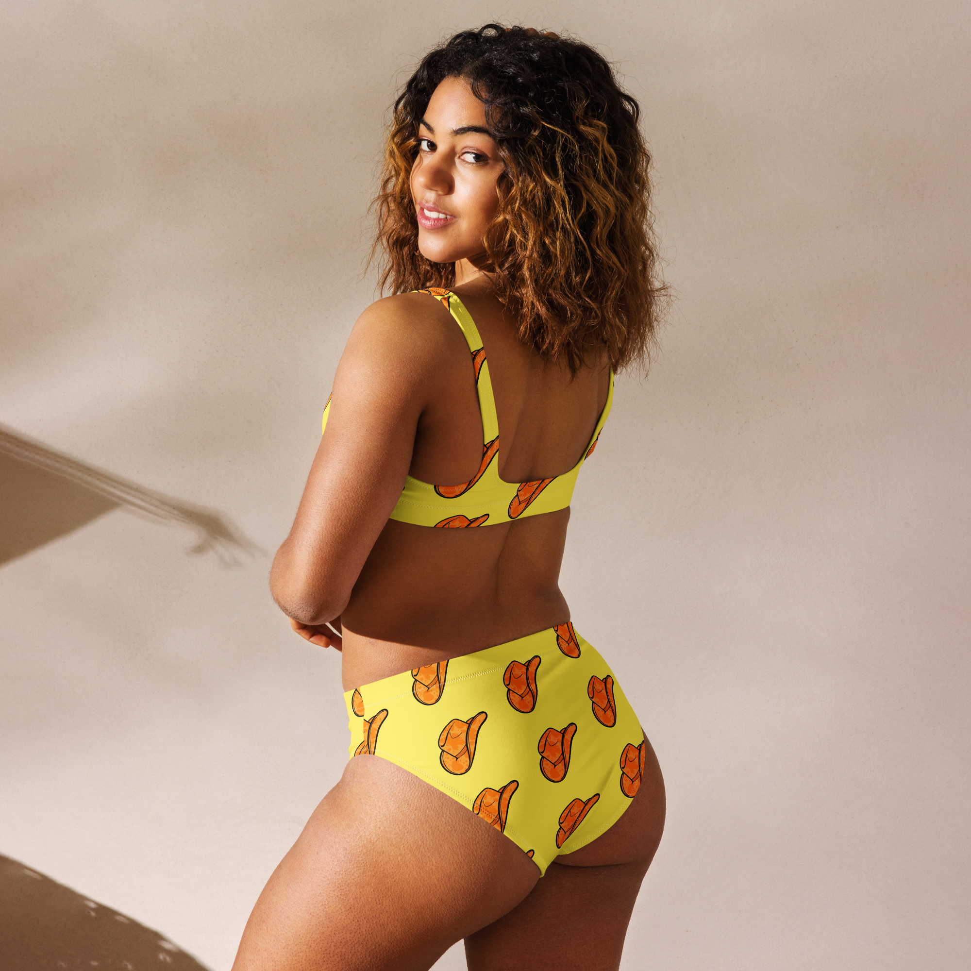 Baha Ranch Yeehaw Orange Hat Bikini