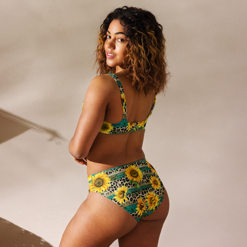 Baha Ranch Yeehaw Leopard & Sunflower Bikini