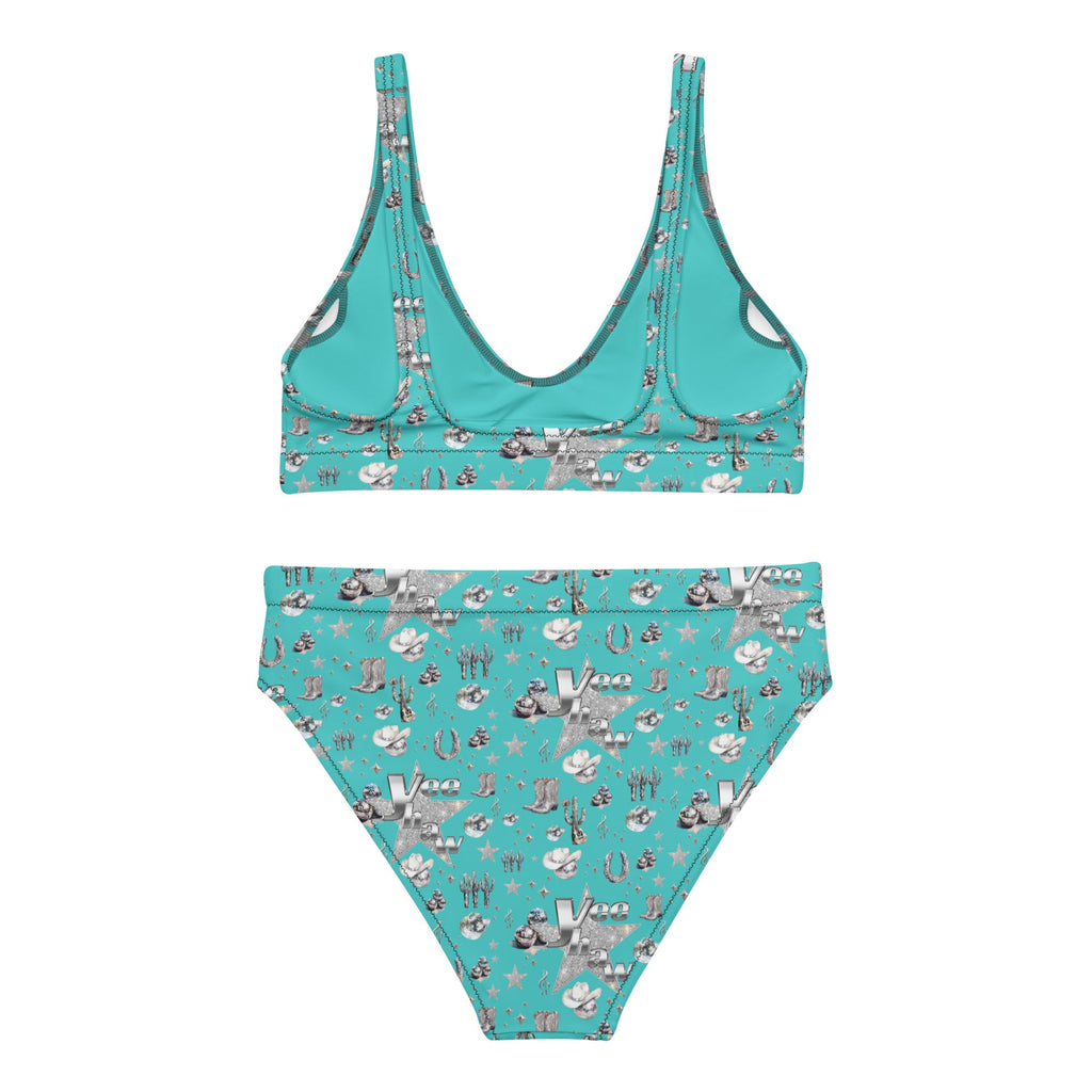 Baha Ranch Yeehaw Turquoise Rhinestone Cowgirl Turquoise Bikini