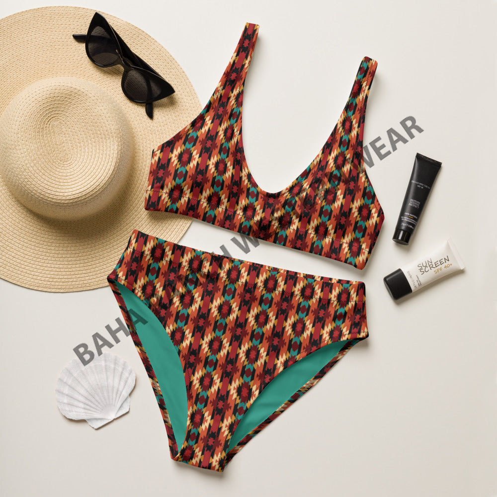 Baha Ranch Yeehaw Rust Aztec Bikini