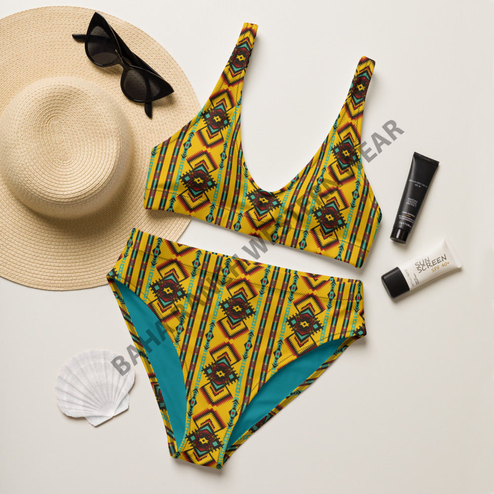 Baha Ranch Yeehaw Mustard Aztec Bikini