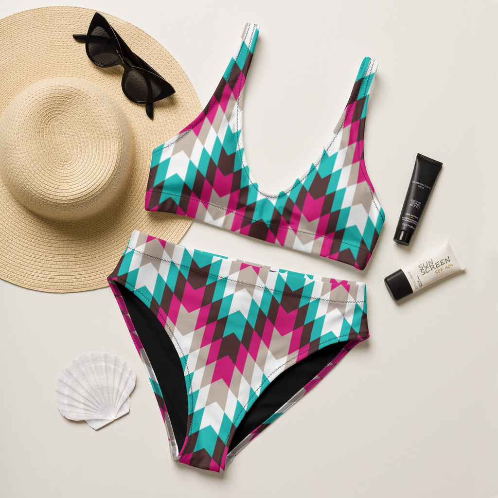 Baha Ranch Yeehaw Turquoise Pink Aztec Bikini