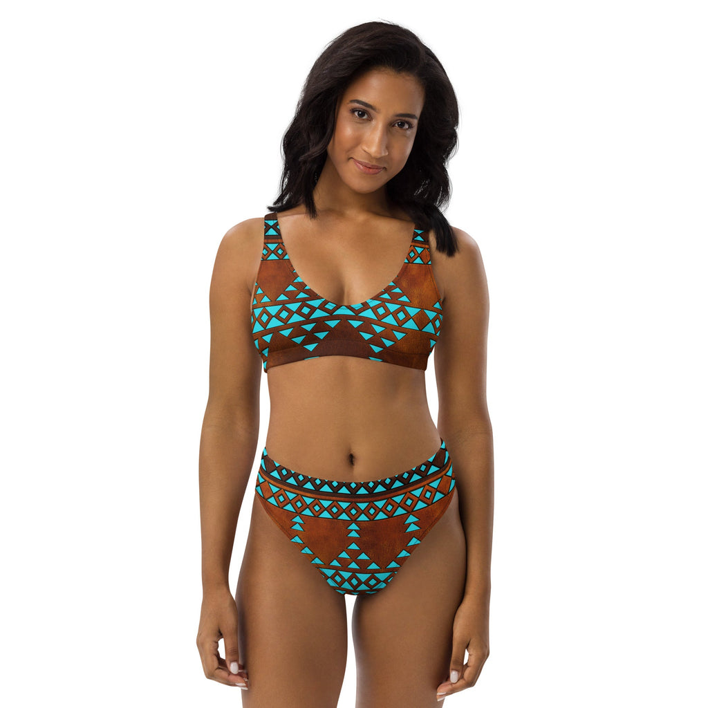 Baha Ranch Yeehaw Turquoise Aztec Bikini