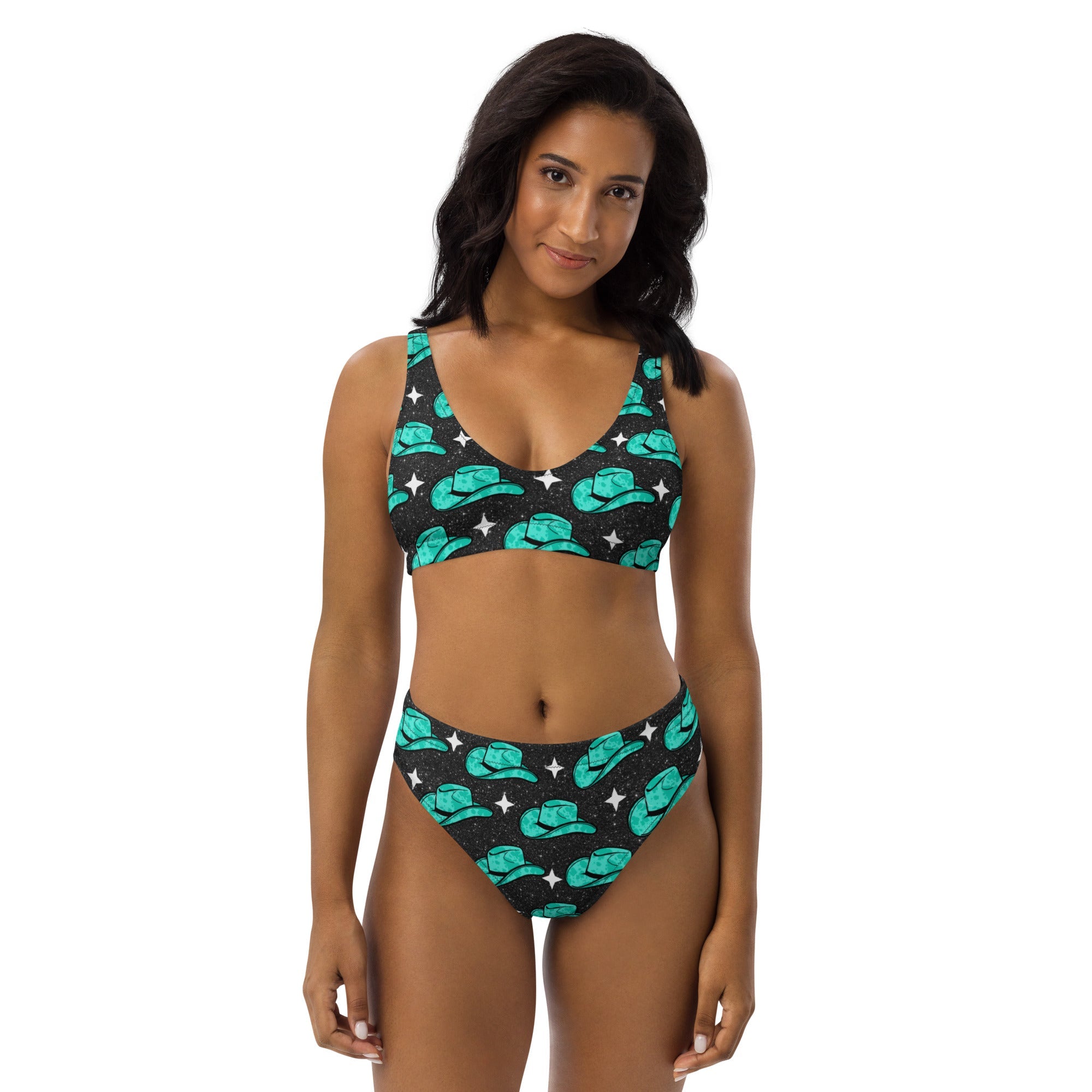 Baha Ranch Yeehaw Turquoise Hat Bikini