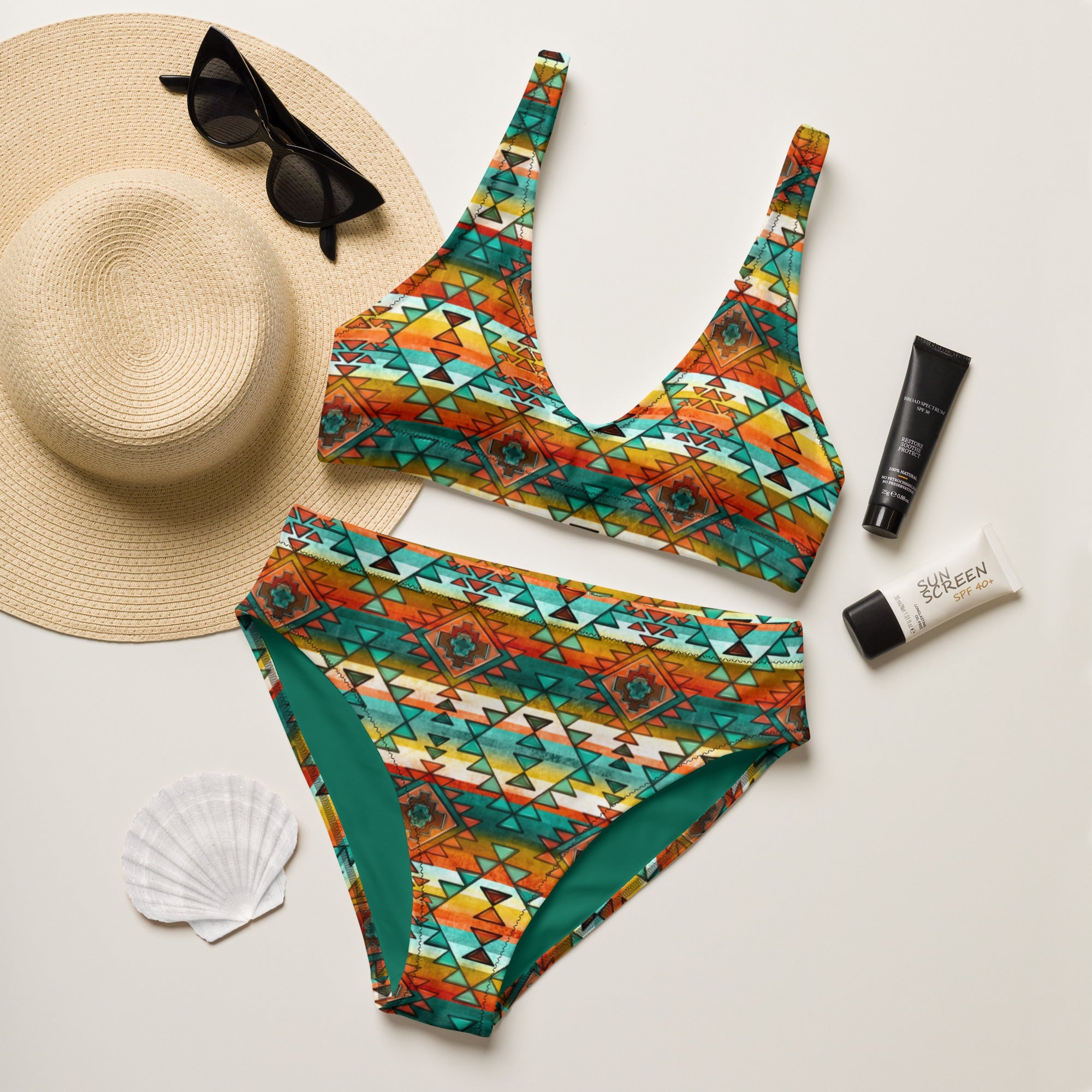 Baha Ranch Yeehaw Mustard Aztec Bikini