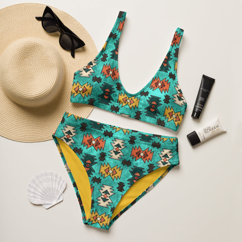 Baha Ranch Yeehaw Turquoise Aztec Bikini