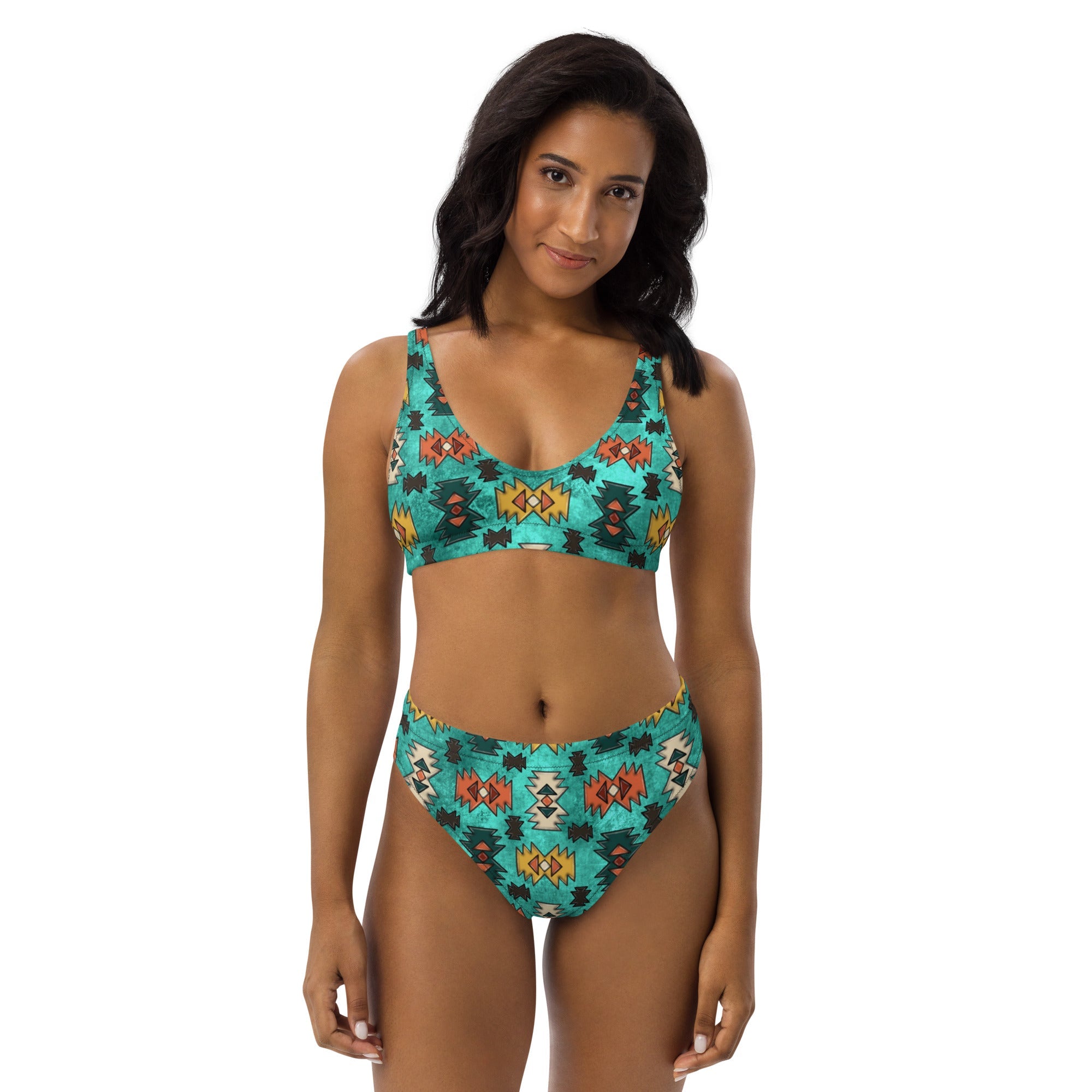 Baha Ranch Yeehaw Turquoise Aztec Bikini
