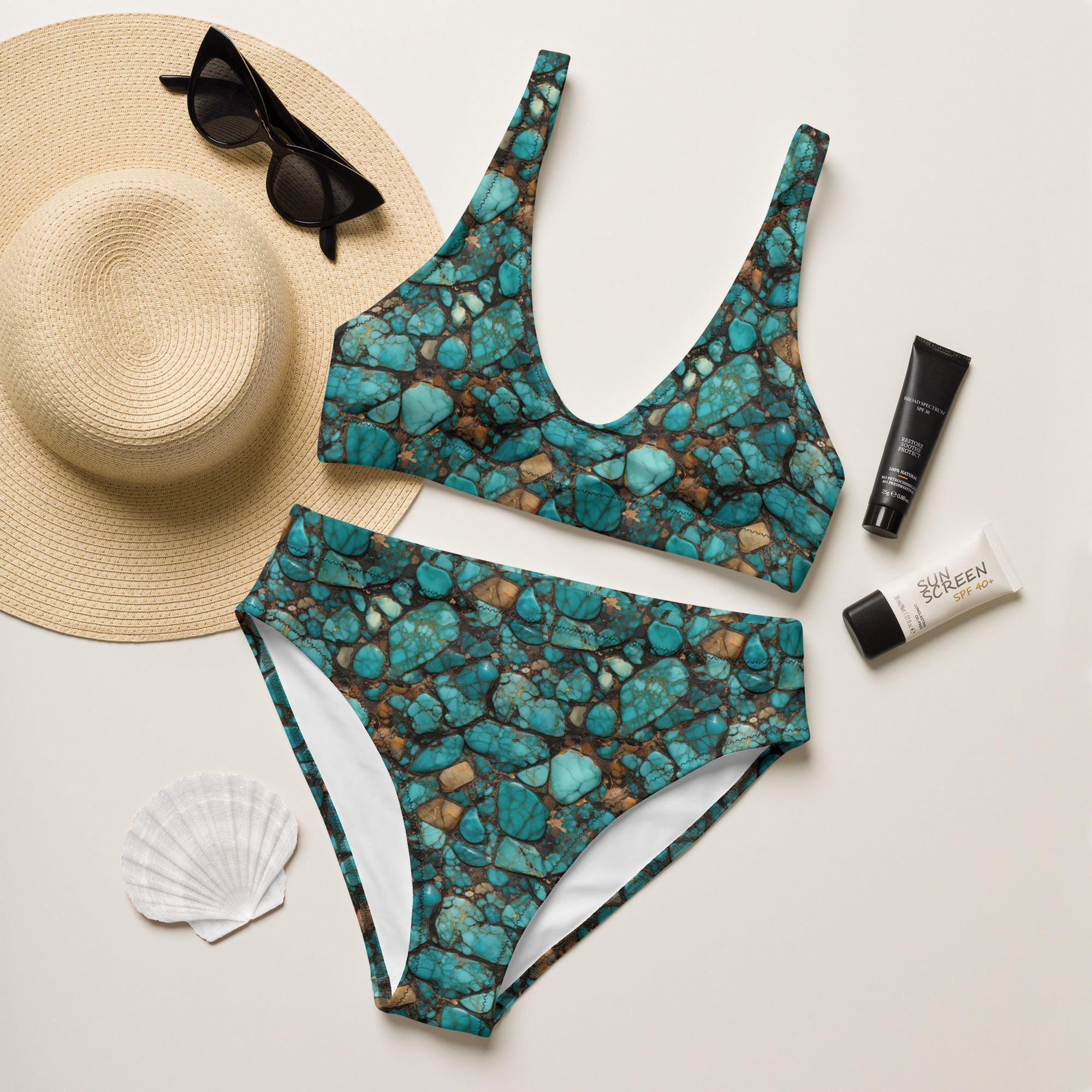 Baha Ranch Yeehaw All Turquoise Bikini