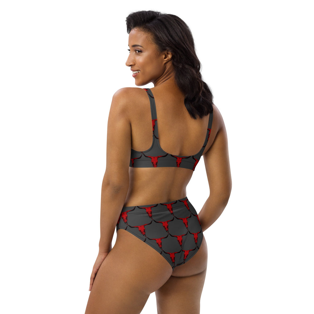 Baha Ranch Yeehaw Red Bull Skull Bikini