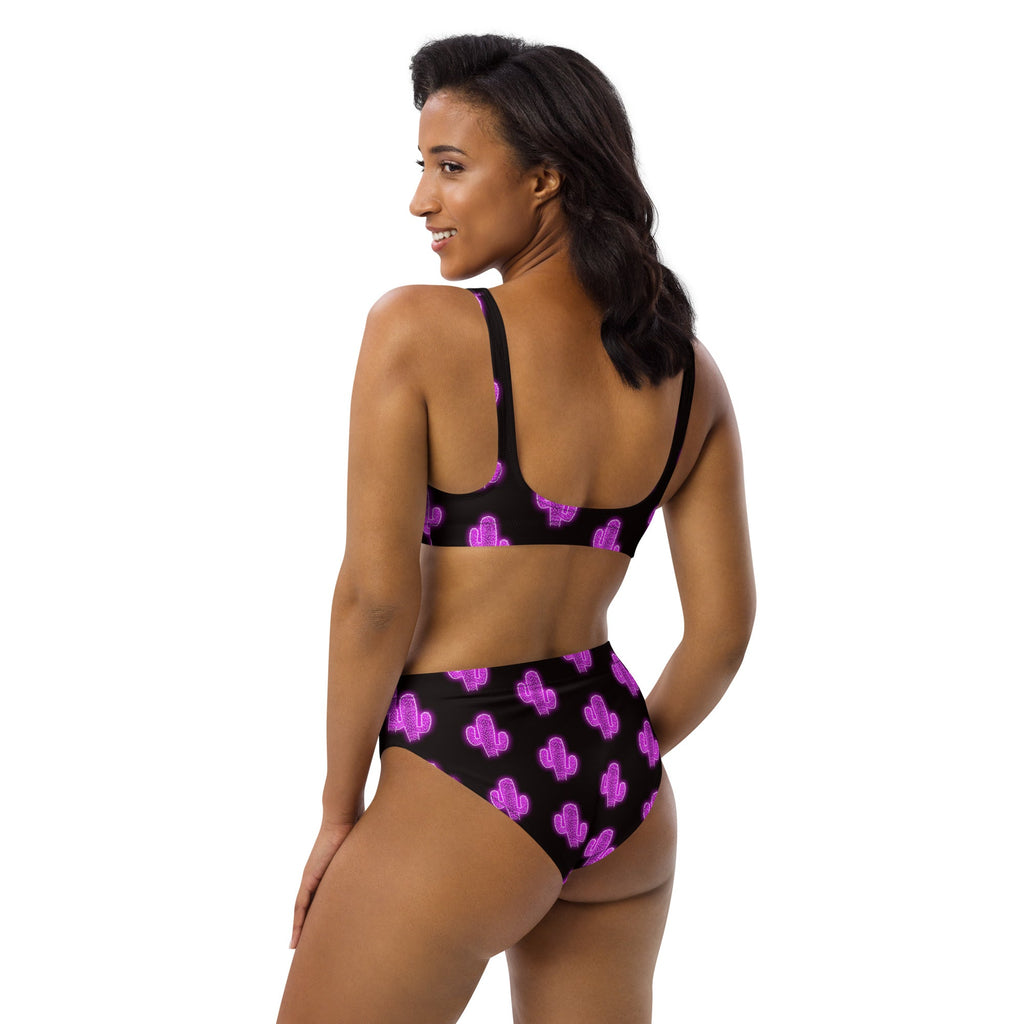 Baha Ranch Yeehaw Purple Neon Cactus Bikini