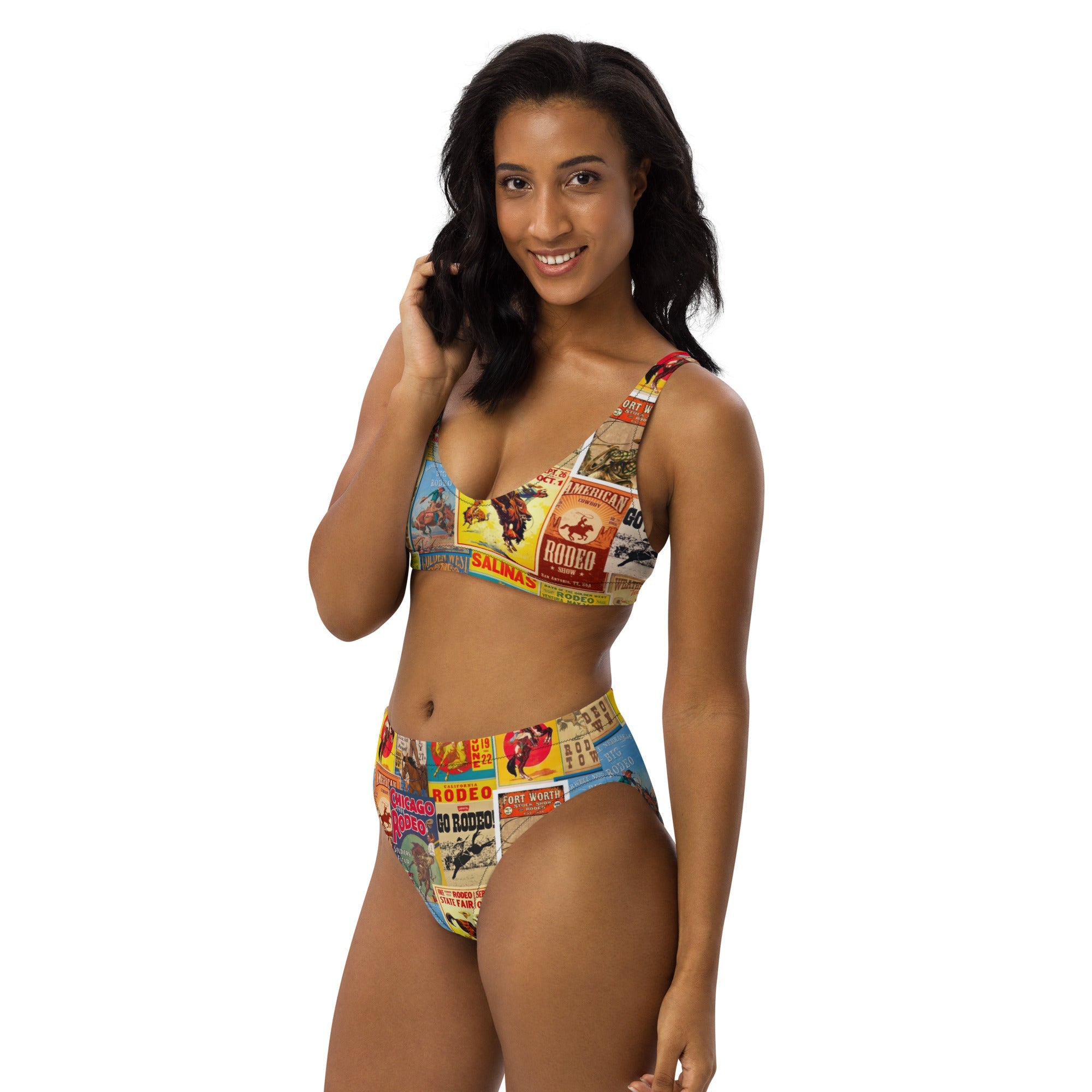 Baha Ranch Yeehaw Vintage Rodeo Poster Bikini