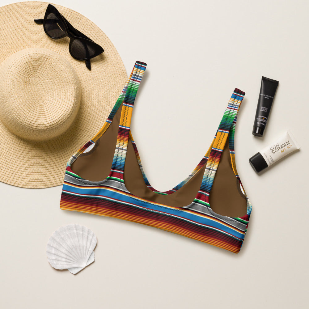 Baha Ranch Yeehaw Mustard Serape Bikini Top
