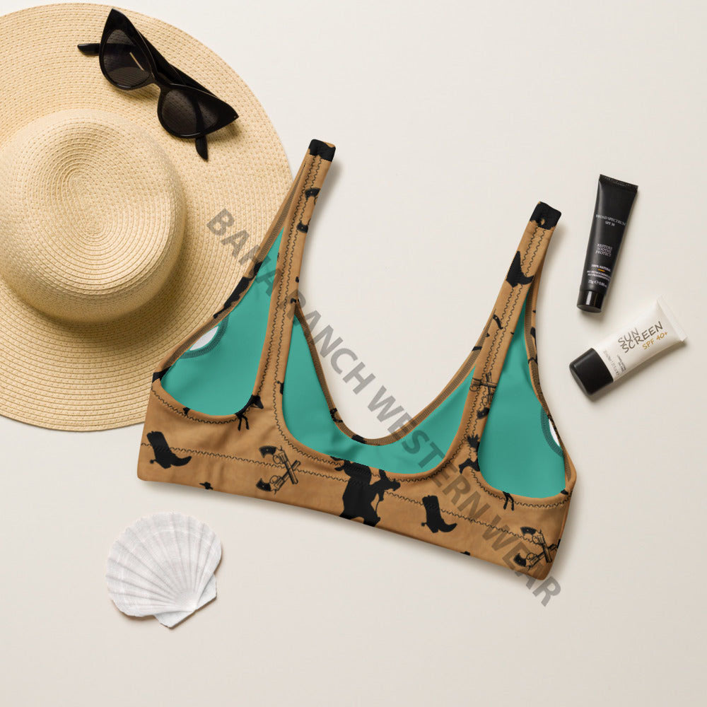 Baha Ranch Yeehaw Vintage Western Bikini Top