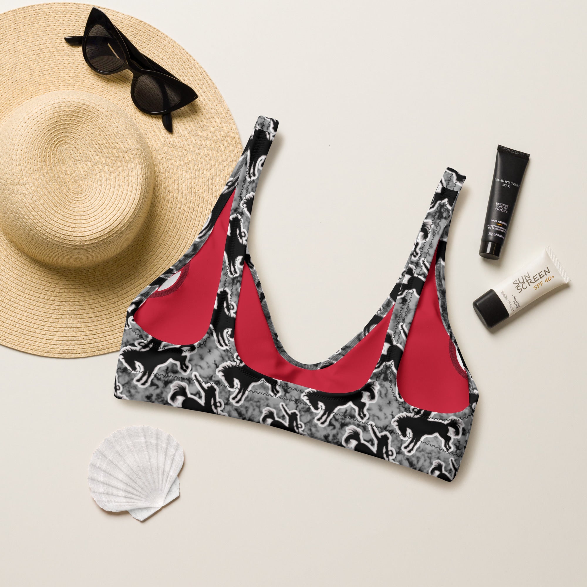 Baha Ranch Yeehaw Rodeo Bronc Bikini Top