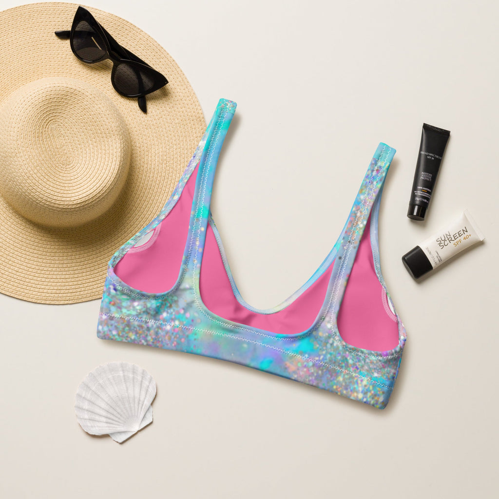 Baha Ranch Yeehaw Howdy Opal Glitter Bikini Top
