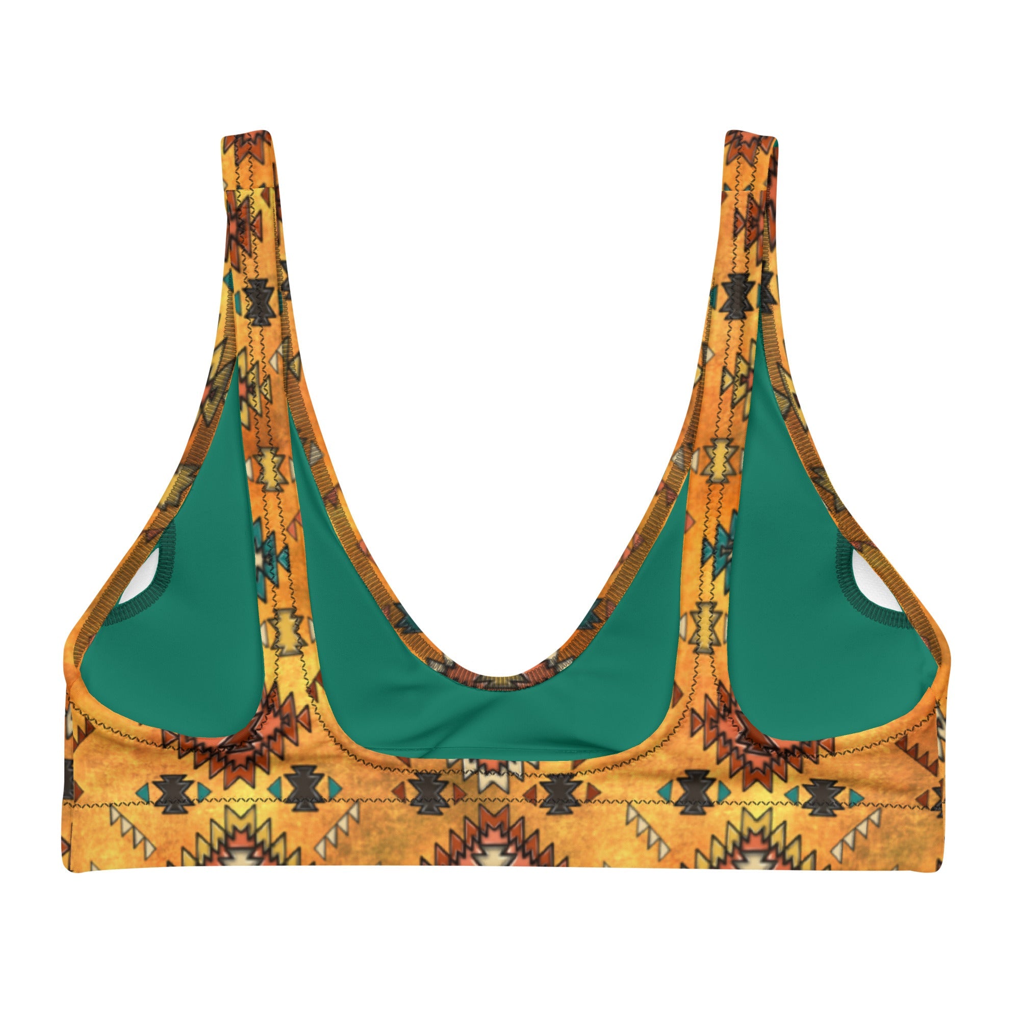 Baha Ranch Yeehaw Golden Aztec Bikini Top