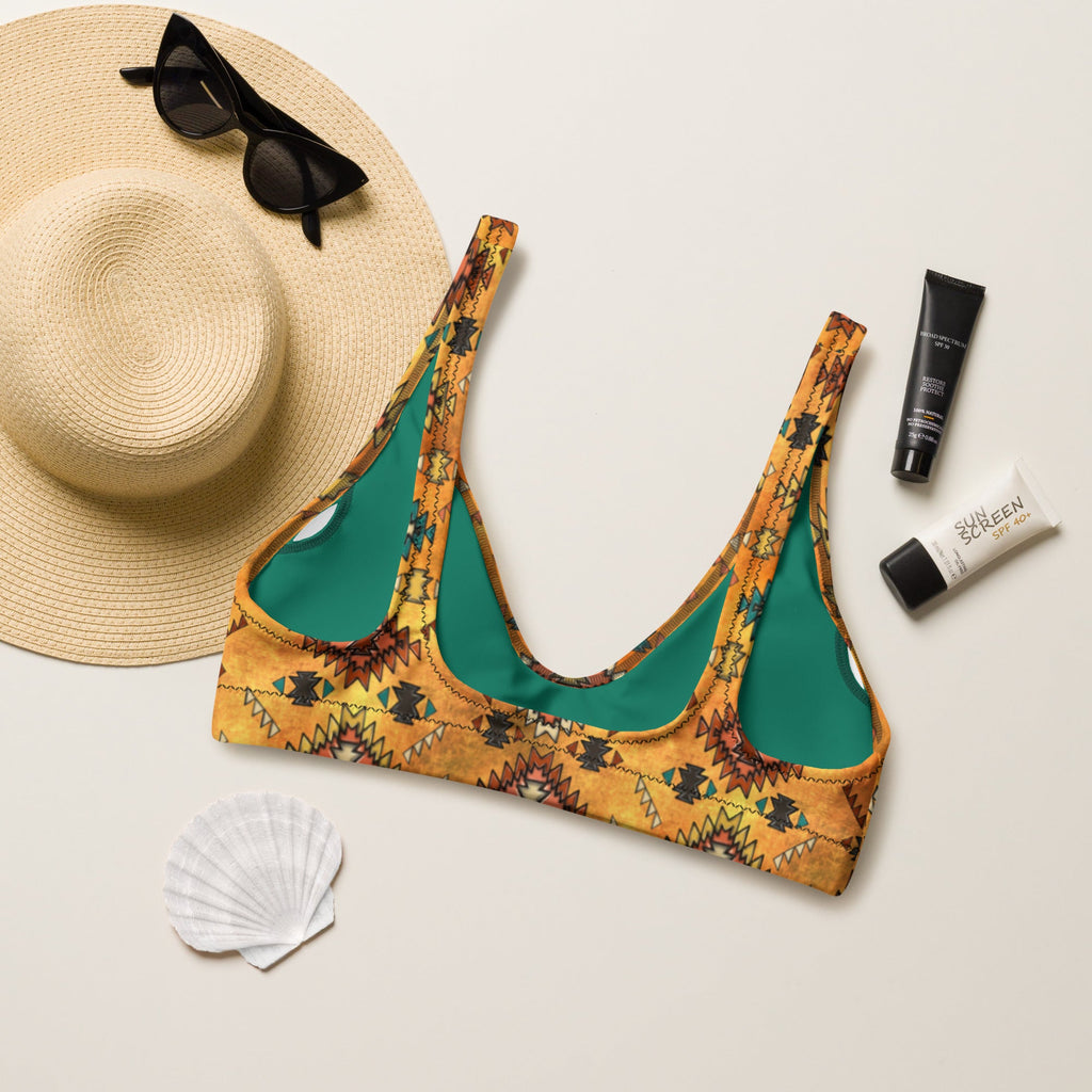 Baha Ranch Yeehaw Golden Aztec Bikini Top