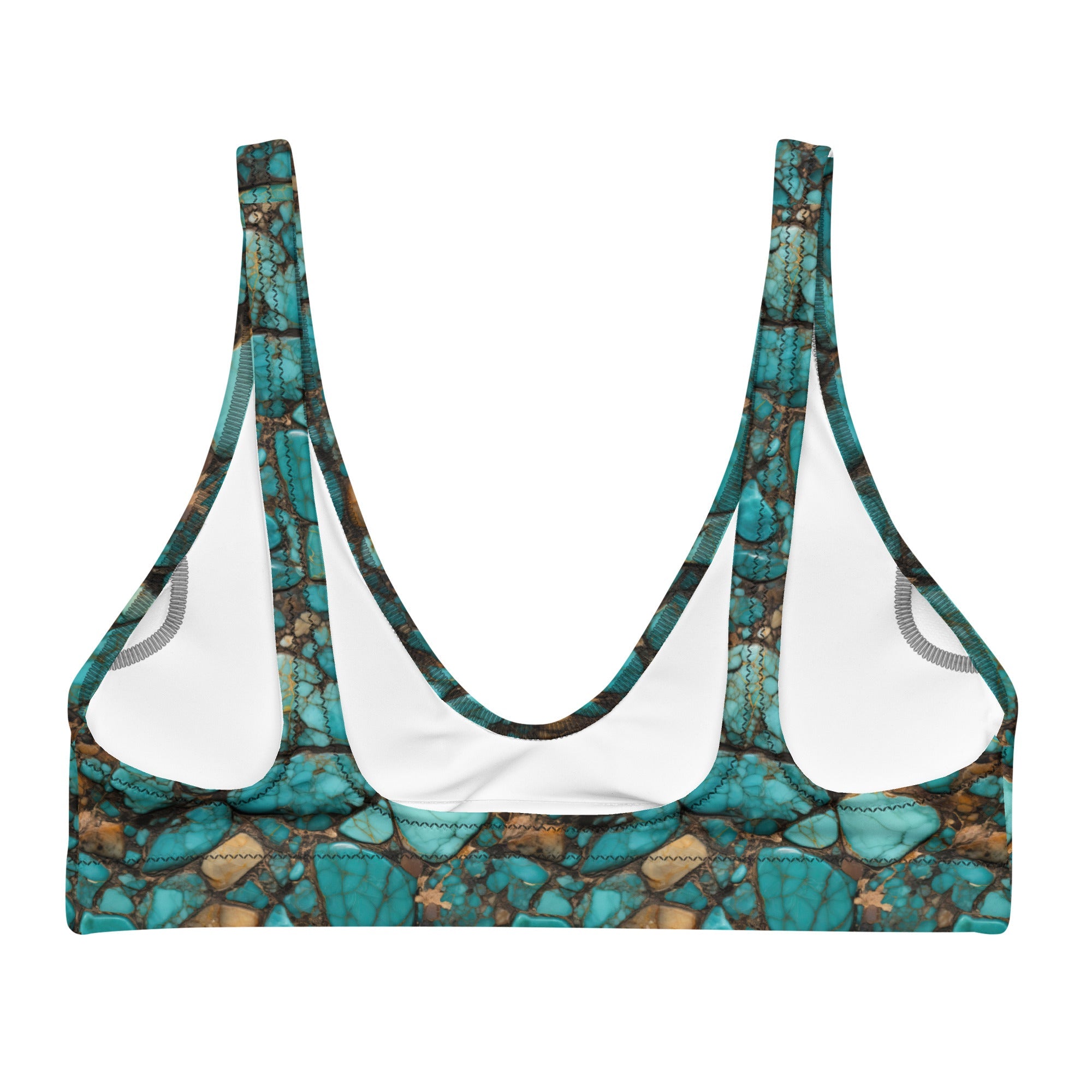 Baha Ranch Yeehaw All Turquoise Bikini Top