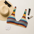 Baha Ranch Yeehaw Mustard Serape Bikini Top