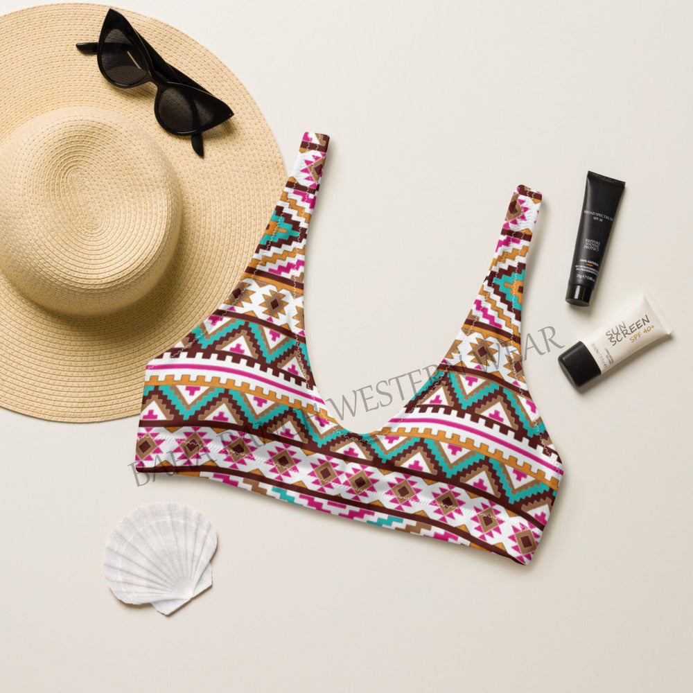 Baha Ranch Yeehaw Multi Aztec Bikini Top