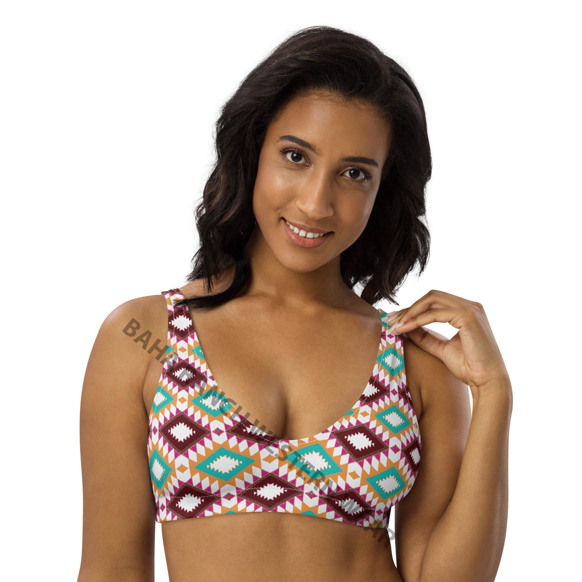 Baha Ranch Yeehaw Aztec Print Bikini Top