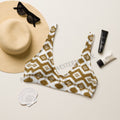 Baha Ranch Yeehaw Brown Aztec Bikini Top