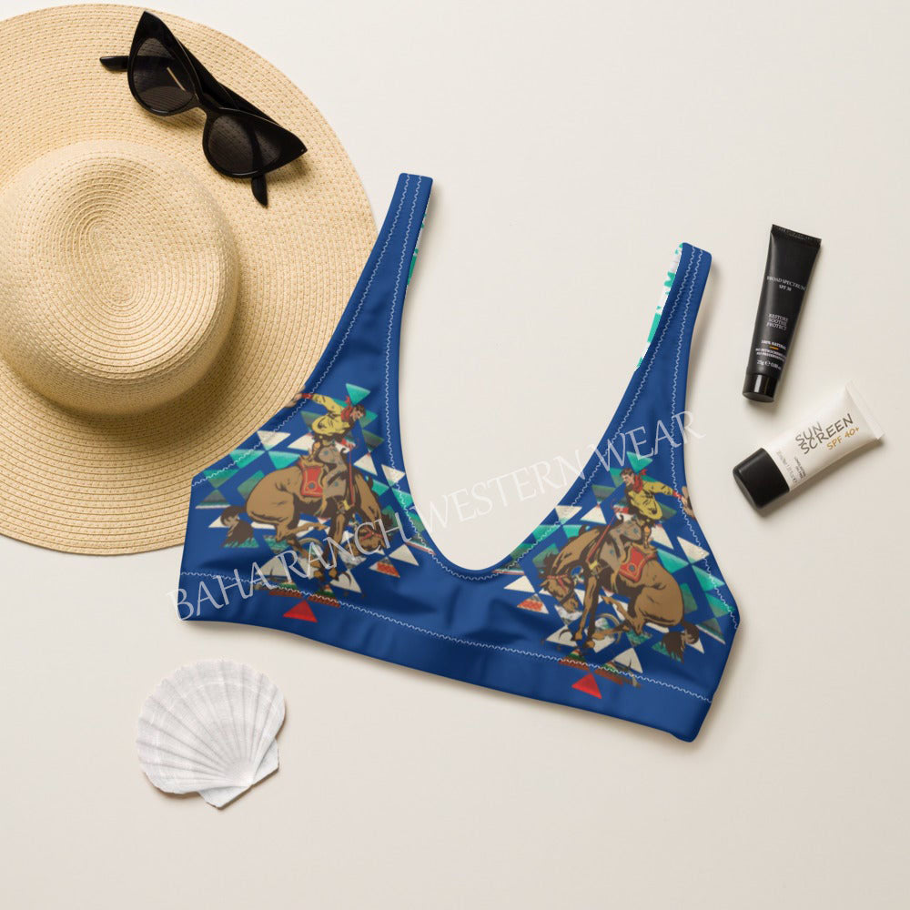 Baha Ranch Yeehaw Aztec Bronc Bikini Top