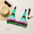 Baha Ranch Yeehaw Aqua Serape Bikini Top