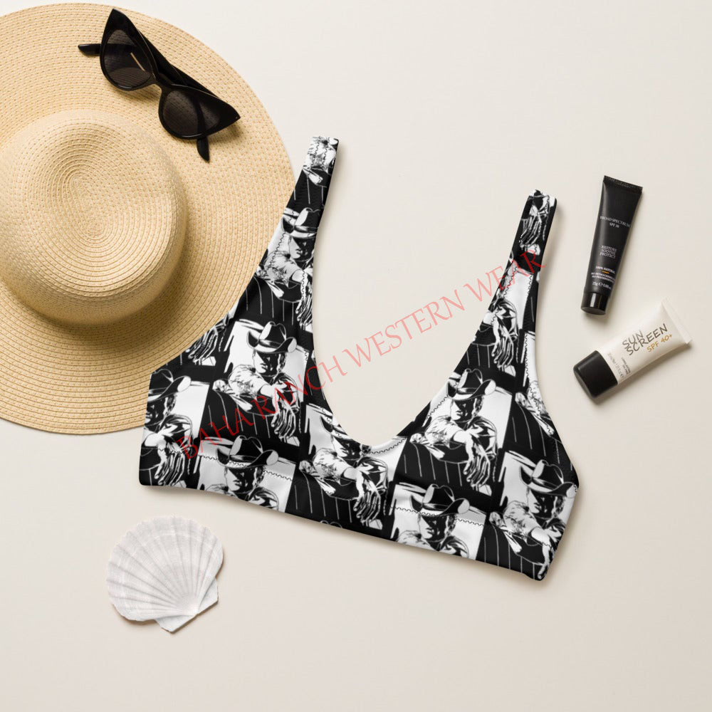 Baha Ranch Yeehaw Vintage Cowboy Bikini Top