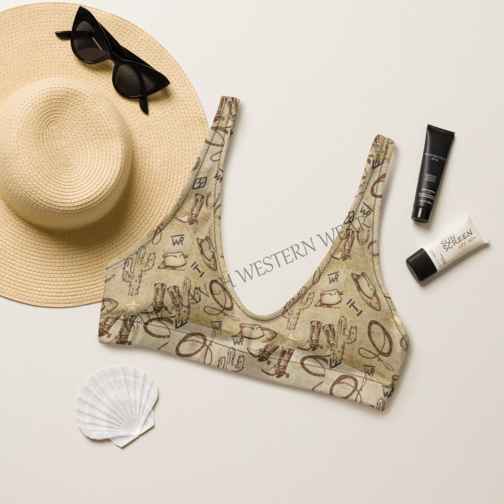 Baha Ranch Yeehaw Vintage Western Bikini Top
