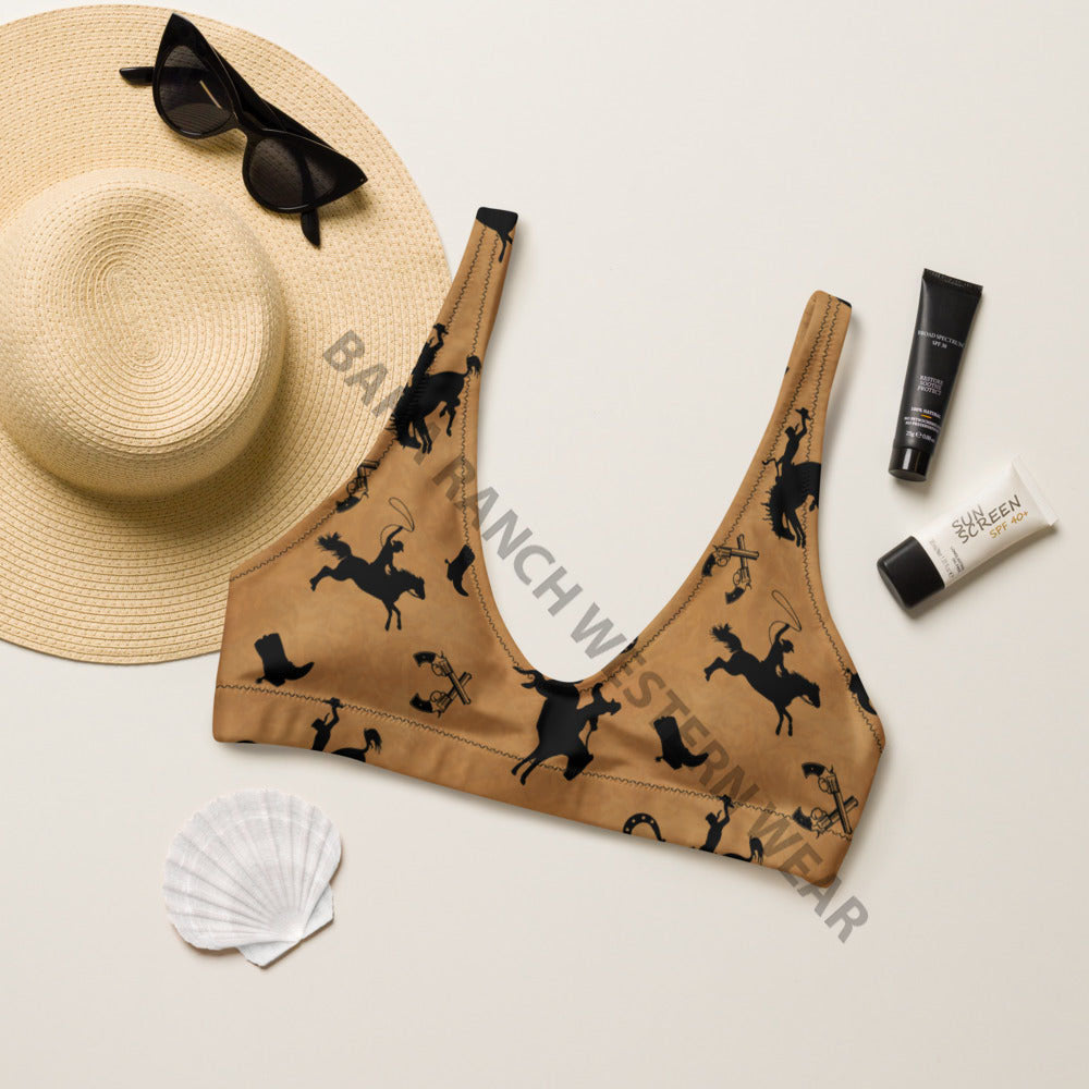 Baha Ranch Yeehaw Vintage Western Bikini Top