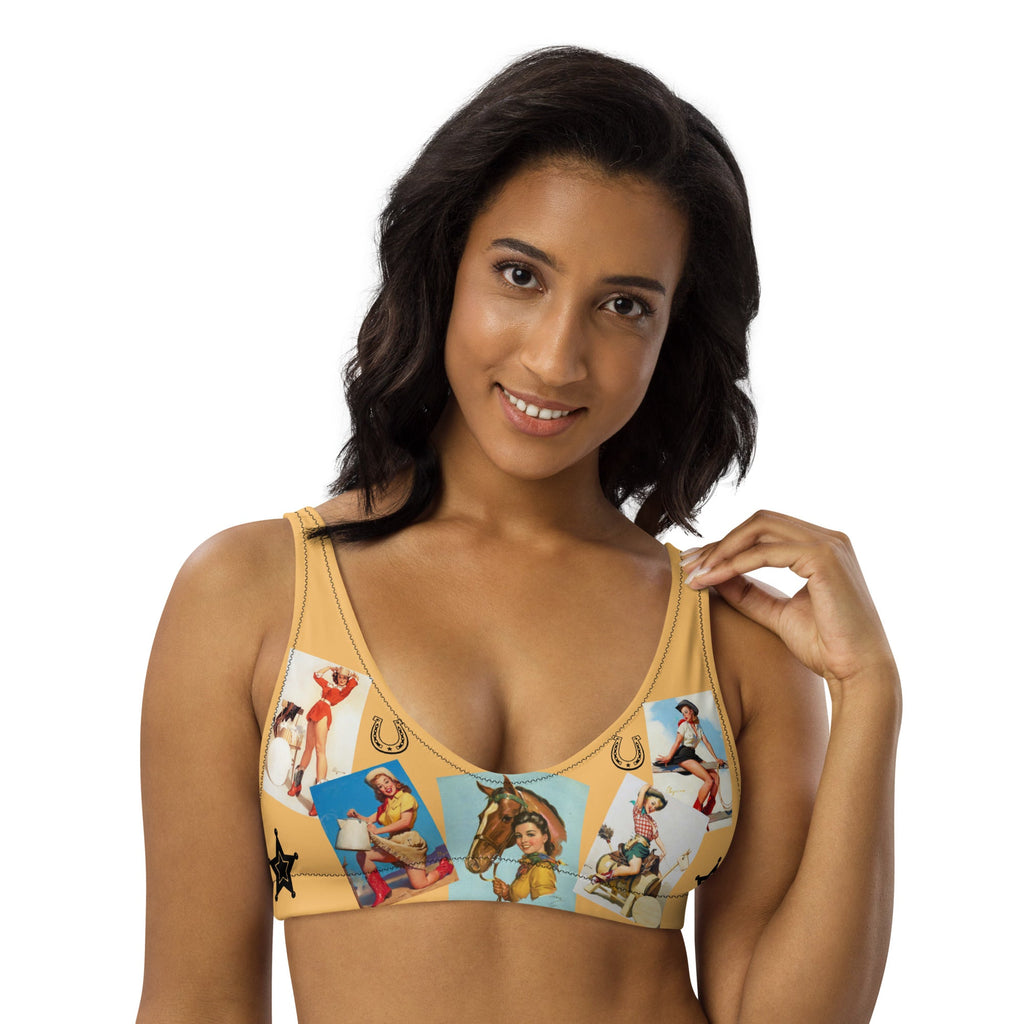 Baha Ranch Yeehaw Let's be Cowgirls Bikini Top