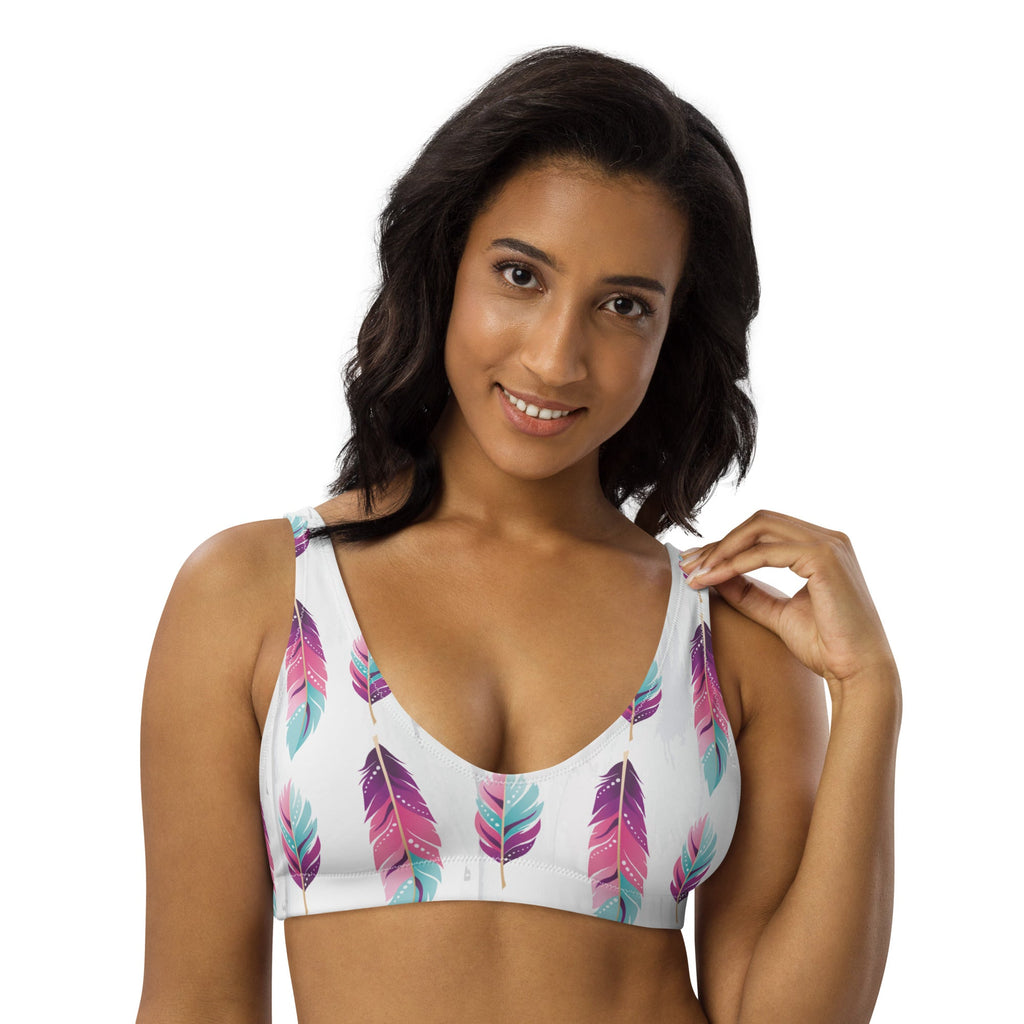 Baha Ranch Yeehaw Boho Feather Bikini Top